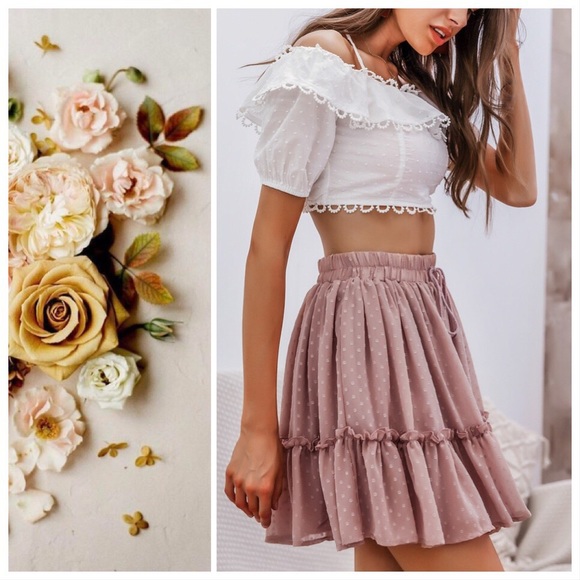 *CLEARANCE* The Ellie Dusty Rose Mini Skirt - Picture 3 of 8